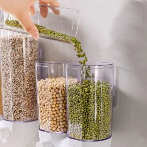 Dispensador Cereales, Semillas 4 Compartimientos - MultiHogar UY