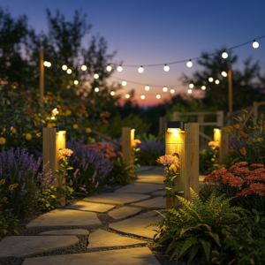 Lámpara Solar LED para Caminos y Escaleras Pack x4