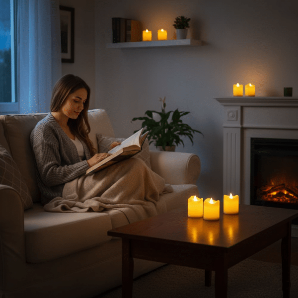 Set 24 Velas Led de Luz Cálida Ideal para Decoración - Imagen 4
