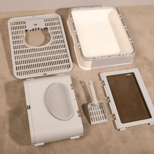 Arenero Privado Para Gatos con Rascador Lavable Resistente - Imagen 5