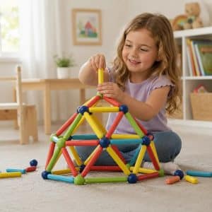 Juego de Construcción con Imanes Para Niños 64 Piezas