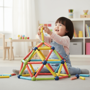 Juego de Construcción con Imanes Para Niños 64 Piezas