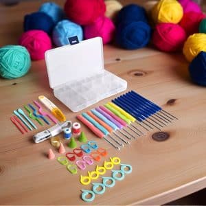 Set de Agujas Crochet con Estuche y Accesorios 55 piezas