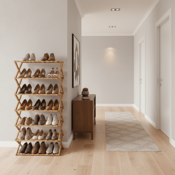 Zapatera Organizador Plegable de Bambú 6 Niveles - Imagen 4