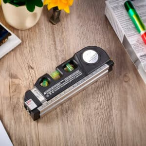 Medidor Nivel Profesional con Laser y Cinta Métrica 4 en 1