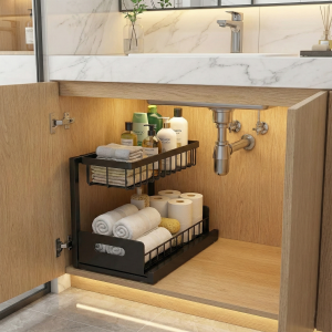 Organizador Deslizante De Cocina 2 Niveles Bajo Mesada