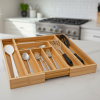 Organizador Extensible de Bambú Útiles y Cubiertos