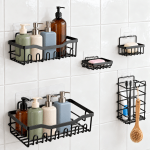 Organizadores Adhesivos Premium Set de 5 para Baรฑo y Cocina