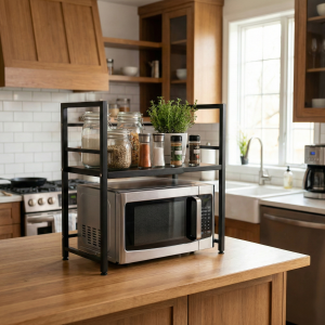 Soporte Multifunción Ajustable de Metal 2 Niveles Premium