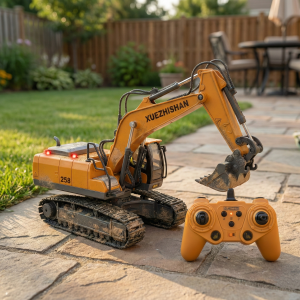 Retroexcavadora Articulada de Juguete con Control Remoto