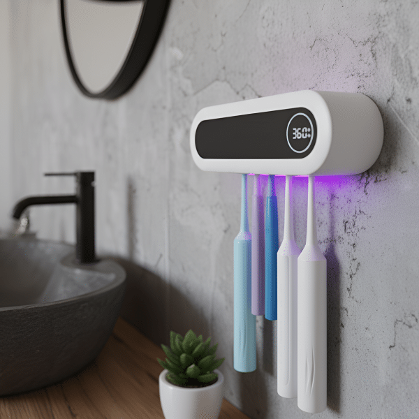 Soporte Para Cepillos De Dientes Sanitizante UV
