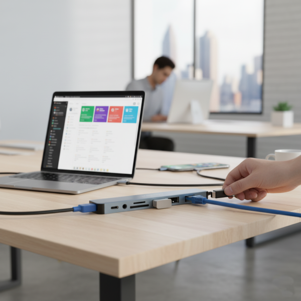 Hub USB-C 8 en 1 con Lector de Tarjetas, USB 3.0 y Audio - Imagen 5