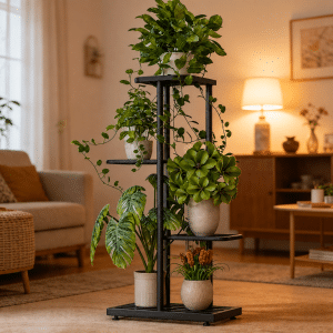 Estante de Hierro para Plantas de 4 Niveles