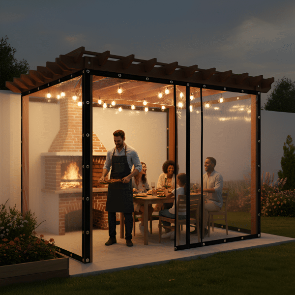 Toldo Transparente Resistente Para Jardín Y Exteriores 2mx2m