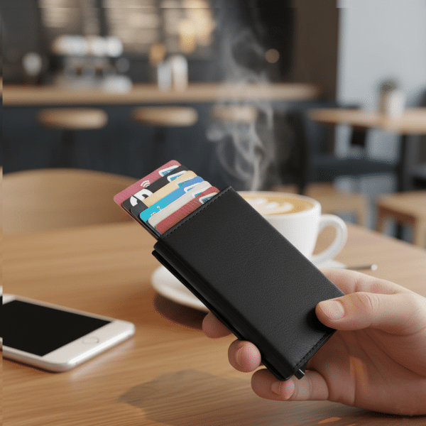 Billetera Compacta de Cuero Sintético con Diseño Moderno - Imagen 3