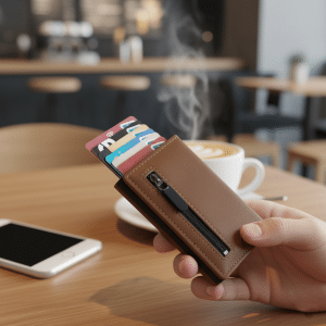 Billetera Compacta de Cuero Sintético con Diseño Moderno