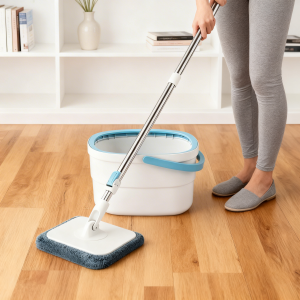 Set de Limpieza con Balde y Mopa de Microfibra Extensible