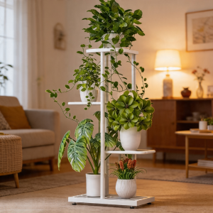 Estante de Hierro para Plantas de 4 Niveles