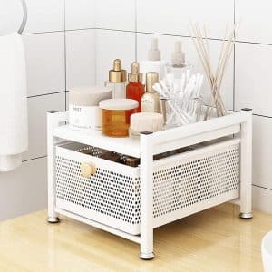 Organizador de Cocina Estante y Cajón Deslizante Moderno - Blanco