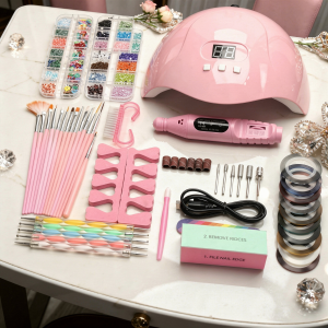 Kit Profesional de Manicure 14 en 1 con Lámpara UV