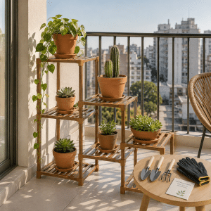 Estantería de Madera para Plantas 3 Niveles