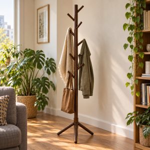 Perchero Arbol Con 8 Ganchos de Madera y Resistente