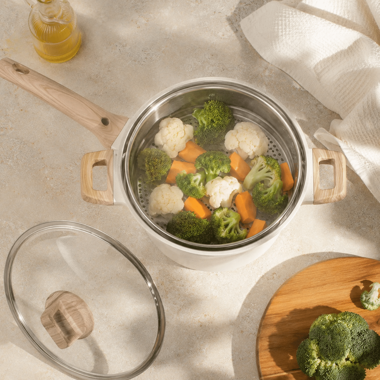 🥦 De La Pasta Al Vapor, Todo En Un Set