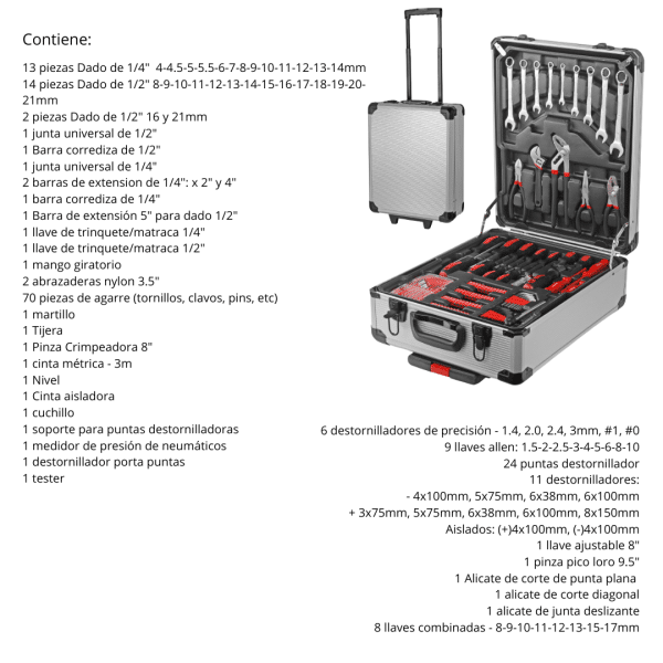 Kit De Herramientas Completo + Valija Metálica - Imagen 5