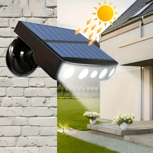 Lampara Exterior Farol Solar Foco Sensor Movimiento Monitoreo