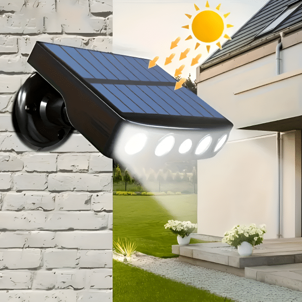 Lampara Exterior Farol Solar Foco Sensor Movimiento Monitoreo