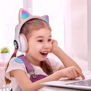 Auriculares Bluetooth Manos Libres Para Niño Orejas Gatito