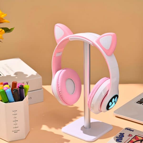 Auriculares Bluetooth Manos Libres Para Niño Orejas Gatito - Imagen 4