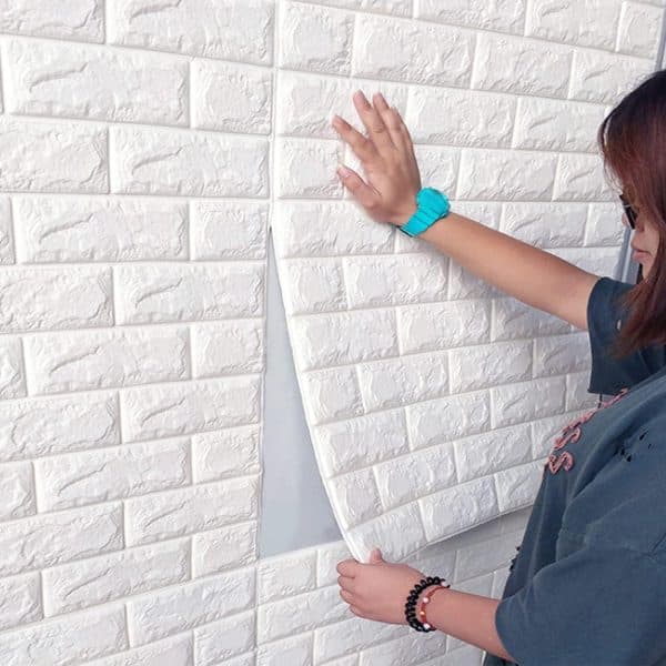 Placas Revestimiento Pared Adhesivo Piedra Blanco x10 - Imagen 2