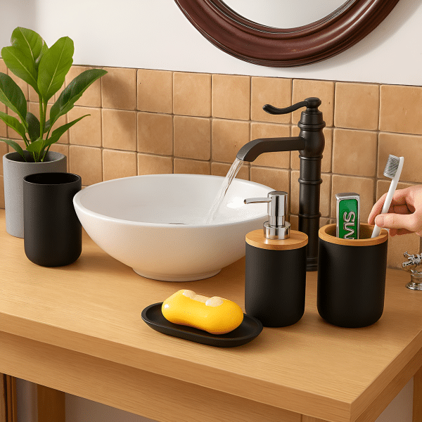 Set De Baño Juego De Accesorios Para Baño 6 Piezas Completo - Imagen 4