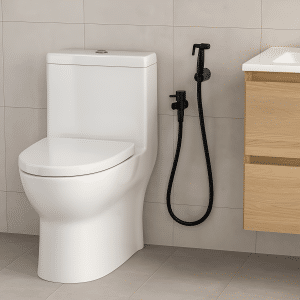 Ducha Higiénica Negro Mate Acero Inoxidable