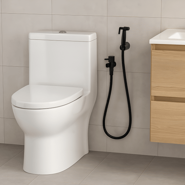 Ducha Higiénica Negro Mate Acero Inoxidable