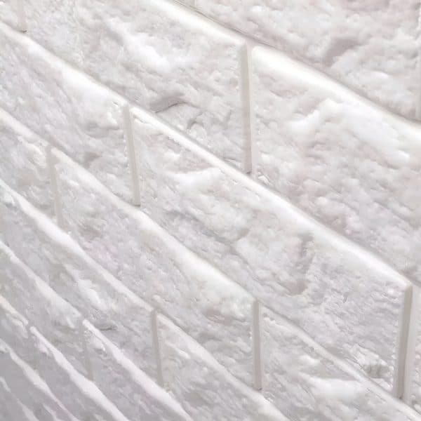 Placas Revestimiento Pared Adhesivo Piedra Blanco x10 - Imagen 4