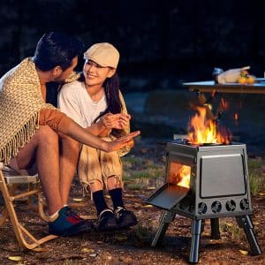 Estufa a Leña con Cocina Unitaria para Interior o Exterior