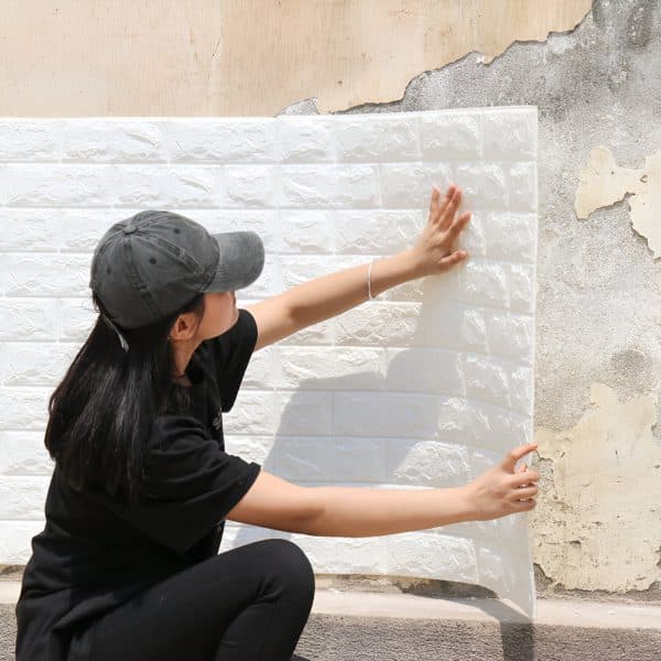Placas Revestimiento Pared Adhesivo Piedra Blanco x10 - Imagen 5