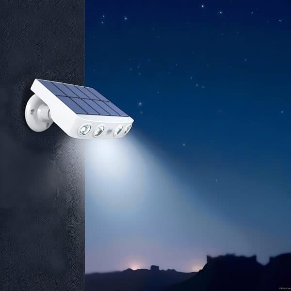 Lampara Exterior Farol Solar Foco Sensor Movimiento Monitoreo - Imagen 2