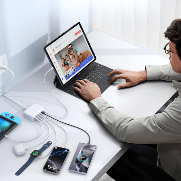 Cargador de Carga Ultra Rápida 200w USB, USB-C 6 Puertos - Imagen 2