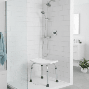 Banco Para Ducha Altura Regulable Aluminio Resistente