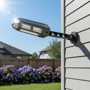 Foco Solar LED Exterior + Sensor 3 Modos Iluminación