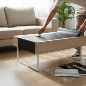 Papel Autoadhesivo Vetas Símil Madera Empapelar Negro