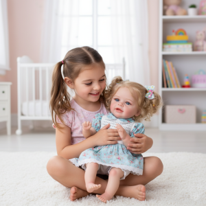 Muñeca Infantil Bebé Realista Reborn Con Cabello Largo