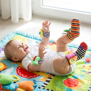 Medias Pulseras Sensoriales de Sonajero Animales Para Bebés