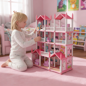Casa De Muñecas Con Accesorios 10 Habitaciones Para Niños