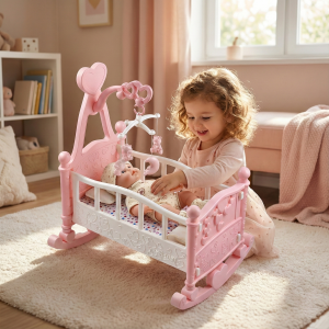 Bebé de Juguete Para Niños Con Cuna + Accesorios