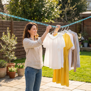 Cuerda de Ropa Portátil Retráctil Con Agarre