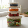 Set 4 Contenedores Alimentos Herméticos Con Rejilla